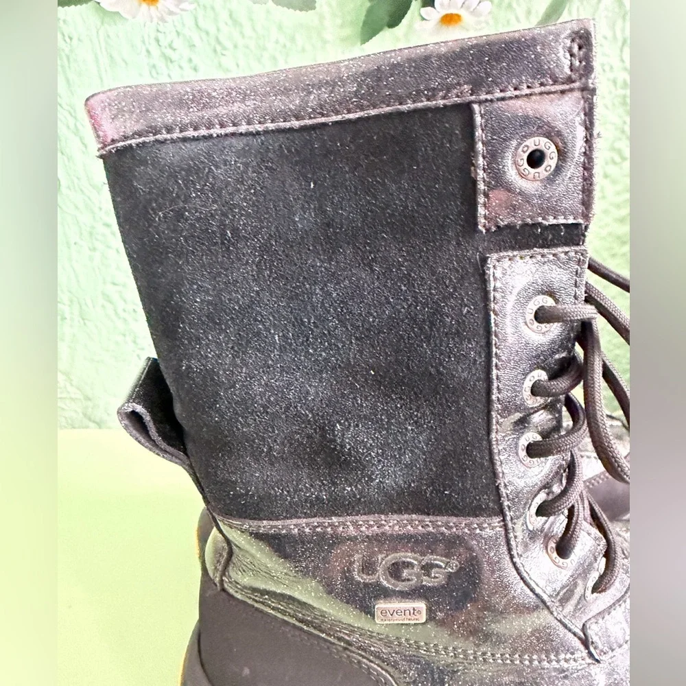 Ugg Butte II Girls Black Glittery Insulated Winter Boots sz 3